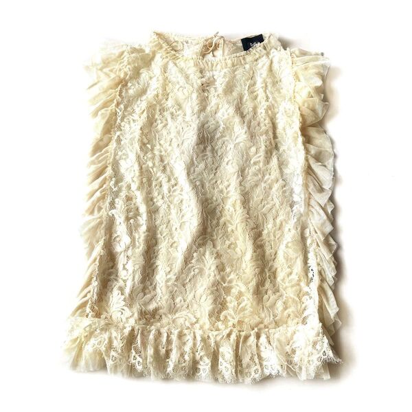 DOLCE & GABBANA ドルガバ レース フリル ブラウス シルク レース ブラウス