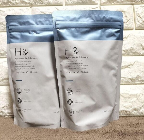 H& アッシュアンド 高濃度水素 入浴剤 750g (30回分) ×2