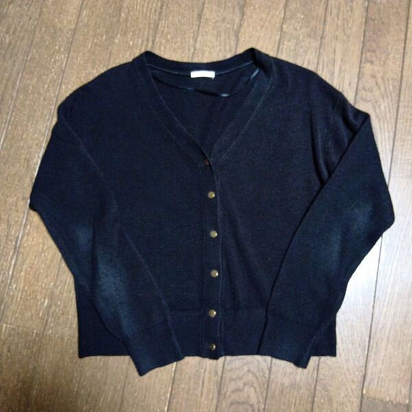 GU 黒ニットカーディガン M
