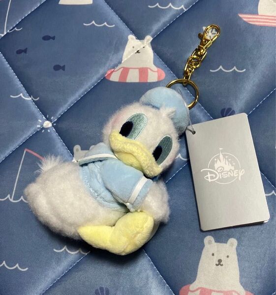 ドナルド モコモコ ぬいぐるみ キーホルダー キーチェーン ◆ディズニー ストア DONALD MOKOMOKO BIRTHDAY