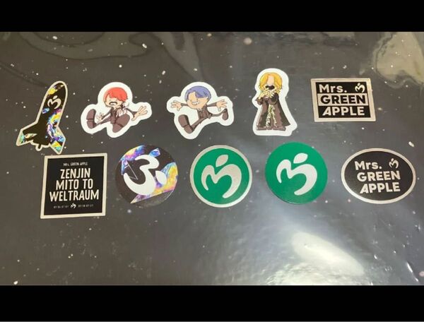 Mrs.GREEN APPLE フレーク ステッカー シール 10枚◆ゼンジン 初回限定◆ミセスグリーンアップル