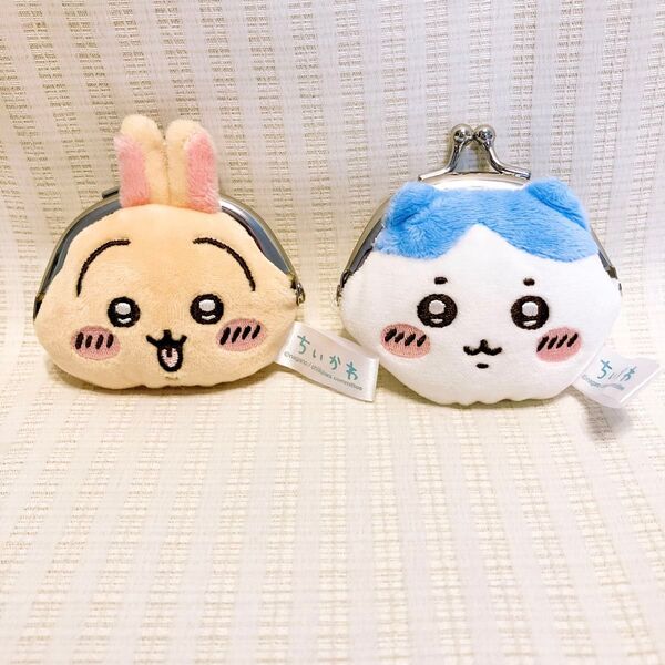【2点】ちいかわ ミニがま口ポーチ うさぎ ハチワレ