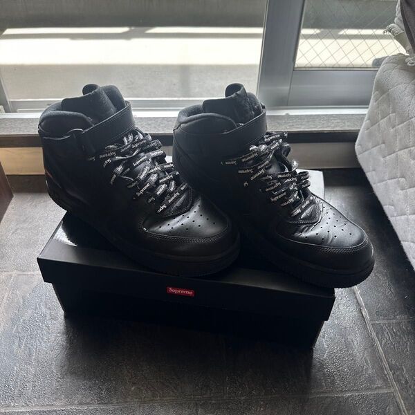 Supreme シュプリーム Nike Air Force 1 mid black 26.5 箱付き