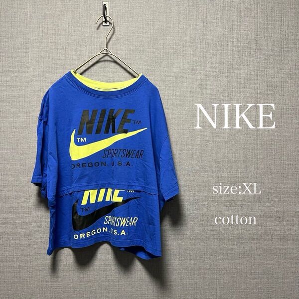NIKE ナイキ 半袖 Tシャツ ビッグアイコン プリントT ショート丈 クロップド丈