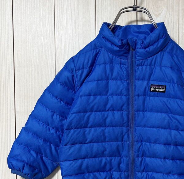 美品 パタゴニア patagonia ダウン コート ジャケット 95cm ダウンジャケット 防寒 ブルー ベビー