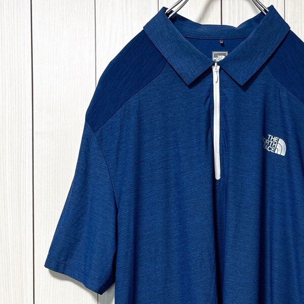 美品 ノースフェイス ポロシャツ ハーフジップ COOLGEAR 吸汗速乾 半袖