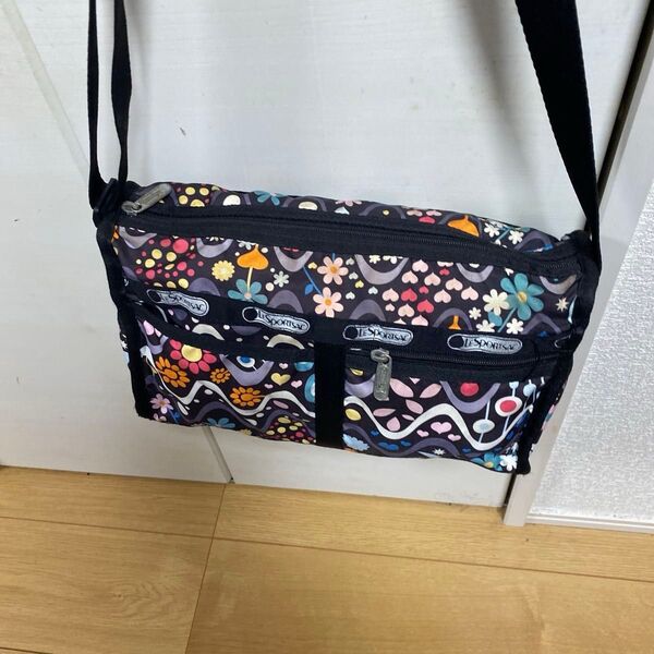 レスポートサック ショルダーバッグ 花柄 マルチカラー LESPORTSAC