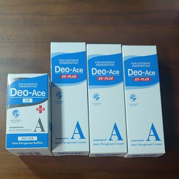 デオエースEX プラス 20ml ロールオン 30gクリーム×3本無香料 デオドラント Deo-Ace +おまけの制汗剤