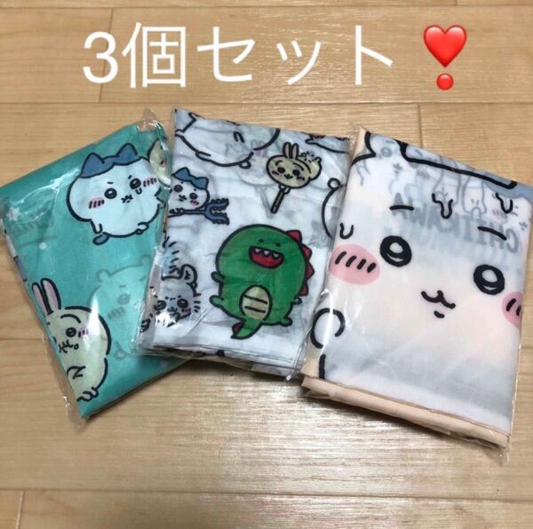 新品 3個セット 中サイズ ちいかわ エコバッグ ナガノマーケット 折り畳みバッグ ショッピング キャラクター バック 軽量
