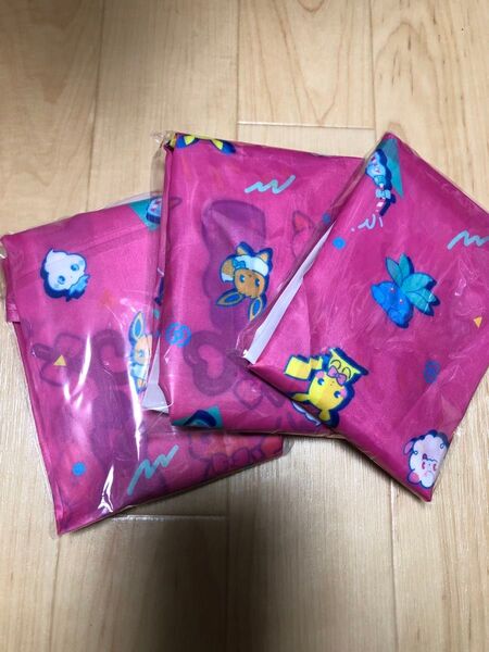 新品 3個セット 中サイズ ポケモン エコバッグ 折り畳みバッグ ショッピング キャラクター バック サイコソーダ