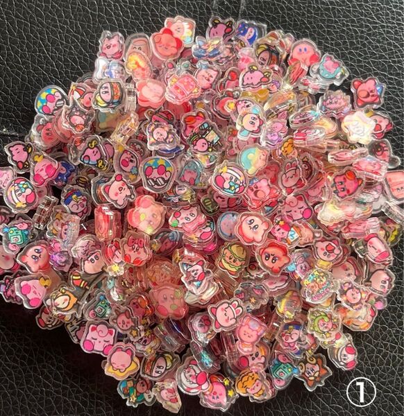 アクリルパーツ1cm ランダム100枚 アクセサリー ハンドメイドパーツ
