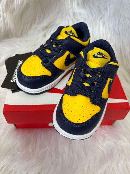新品 NIKE DUNK LOW TD MICHIGAN 12cmナイキ ベビー