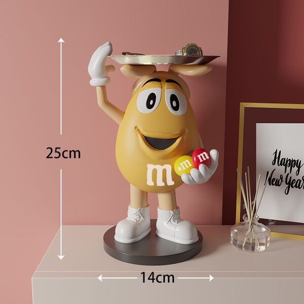 m&m's黄色 ディスペンサーフィギュア エムアンドエムズインテリア 雑貨 物置