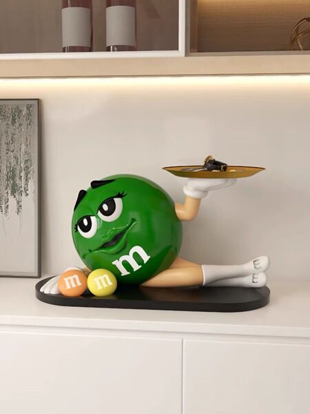 新品 大人気m&m's ディスペンサー グリーン フィギュア エムアンドエムズインテリア 雑貨 物置