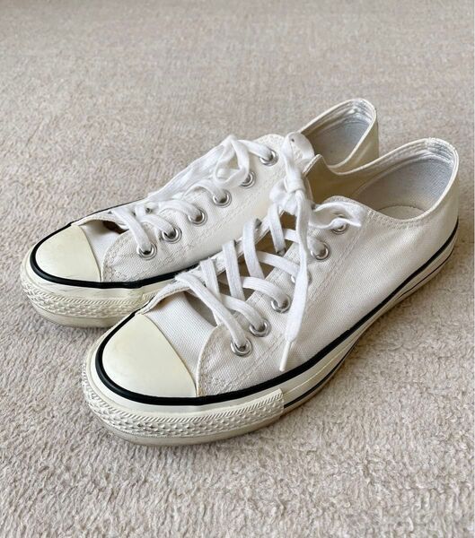 コンバース CONVERSE ALLSTAR MADEINJAPAN 白 スニーカー 24.5cm