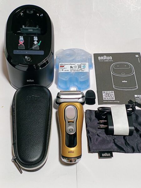 ★未使用品★BRAUN series9 pro:ブラウン シリーズ9 pro/9419s:2021年製:ゴールド/洗浄器付きセット