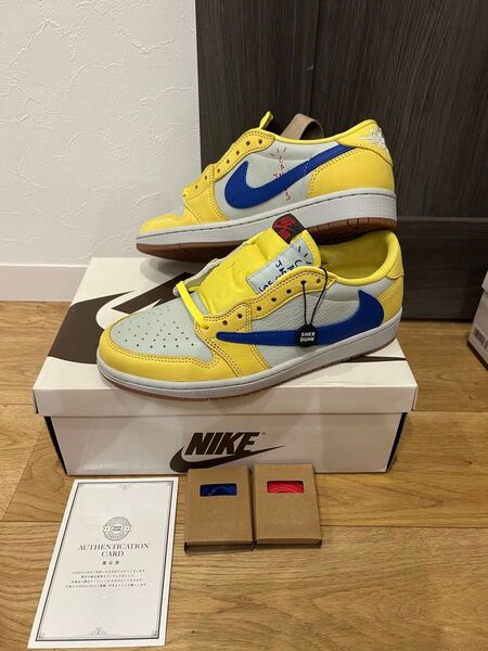 WMNS TRAVIS SCOTT × AIR JORDAN 1 LOW OG SP "CANARY" 27cm 新品未使用