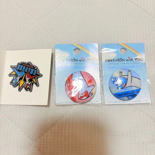 【新品 レア】ポケモンセンター ラティオス ラティアス ピンズ 缶バッジ 3点セット