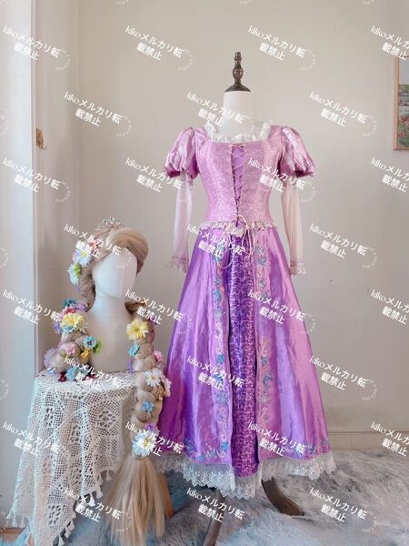 ディズニー 塔の上のラプンツェル ドレス レディース コスプレ Dハロ