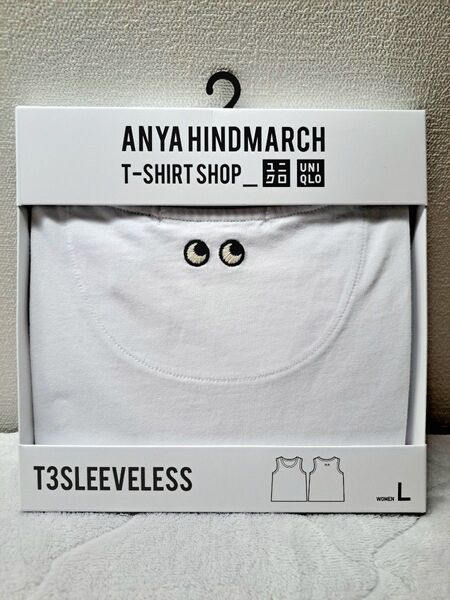 新品 ユニクロ アニヤハインドマーチ L ノースリーブT