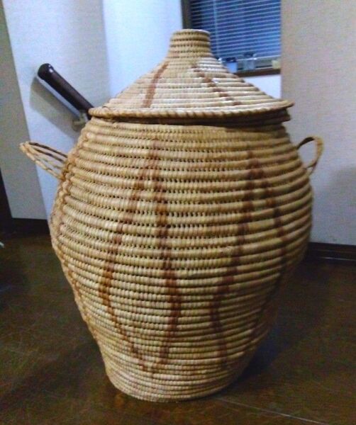 収納 籠 かご 大 蓋付き バスケット