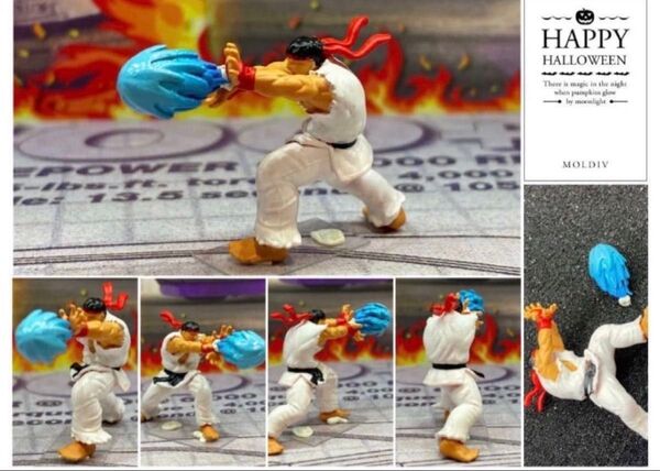1:64 リュウ 似 戦闘中 ムキムキフィギュアストリートファイター日本未発売