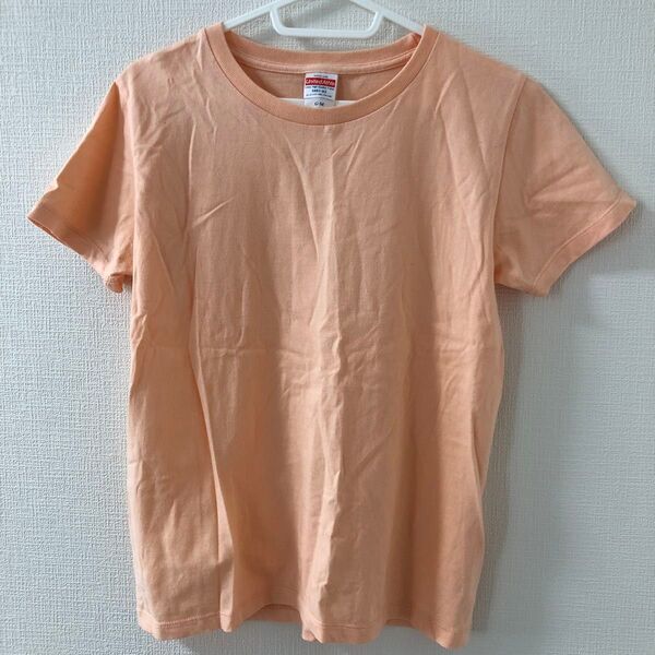 tシャツ 半袖 メンズ カットソー 半袖tシャツ M ピンク オレンジ系 無地 シンプル 綿 最安値 レディース