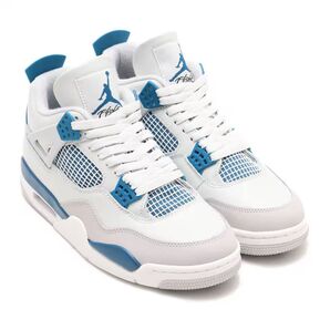 JORDAN BRAND JORDAN 4 RETRO OFF WHITE/MILITARY BLUE-NEUTRAL GREY