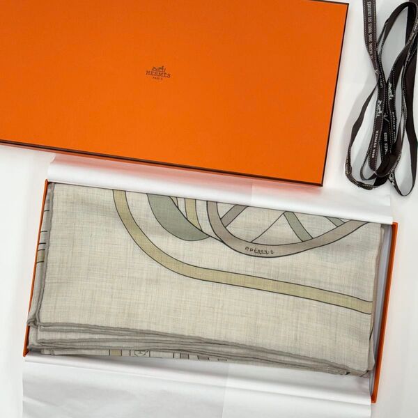 新品未使用 HERMES エルメス カレジェアン カシミアシルク 《タラサ》