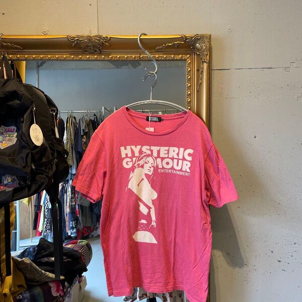 @ ヒステリックグラマー hysteric glamor 半袖 メンズ Tシャツ クルーネック コットン プリント ロゴ L