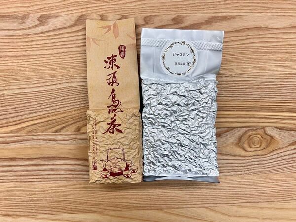 大人気 台湾茶 ウーロン茶 凍頂烏龍茶 ジャスミン 茉莉花茶 150gx2 ガラスカップ 3点セット