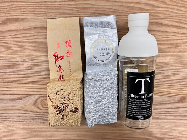 台湾茶 紅烏龍茶 梔子四季春茶 150gx2 Filter-in Bottle300ml