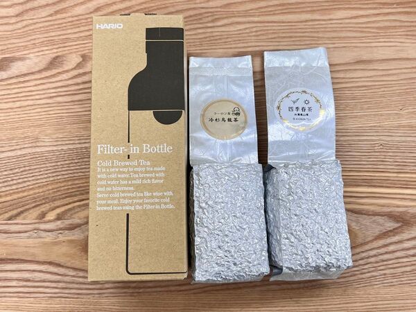台湾茶 冷杉烏龍茶 四季春茶150gx2 Filter-in Bottle300ml