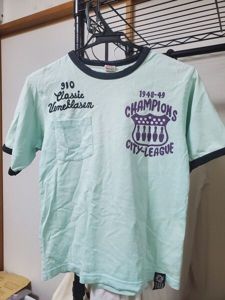 【アメカジにgood!】MWS ミントグリーン ボーリングTシャツ XS 日本製