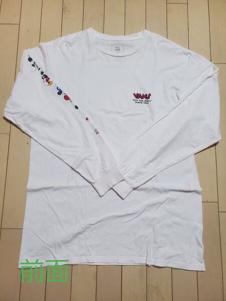 【希少コラボ!】VANS×Disney 長袖Tシャツ Lサイズ ホワイト