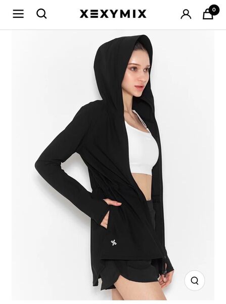 大人気完売商品!!新品未使用 XEXYMIX 接触冷感・UVカット アイスコンフォート フード付き ジャケット