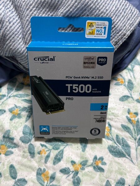 Crucial T500 NVMe M.2 SSD 2TB ヒートシンク付き