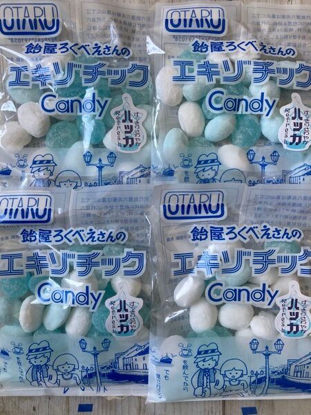 おたる 飴屋ろくべえさんの エキゾチックcandy ハッカ 4袋 飴谷製菓