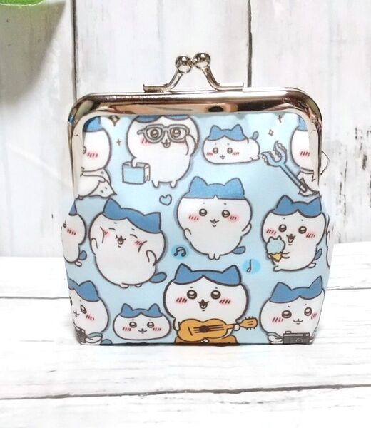 角型 がま口ポーチ 小銭入れ 小物入れ 多目的ポーチ ちいかわ ハチワレちゃん