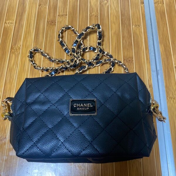 CHANEL シャネル ノベルティ チェーンバッグ メイクポーチ ブラック 黒