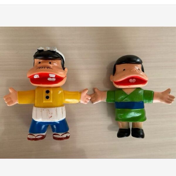 バカボン フィギュアセット 2体 ソフビ 昭和レトロ 丸越 当時物 赤塚不二夫 現状品 ジャンク品