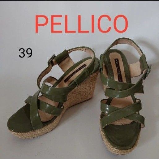 PELLICO SUNNY ペリーコサニー ウェッジソールサンダル グリーン 39