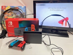 ニンテンドースイッチ NINTENDO SWITCH HAC-001(-01) ネオンブルー ネオンレッド リングフィットアドベンチャーセット 動作品