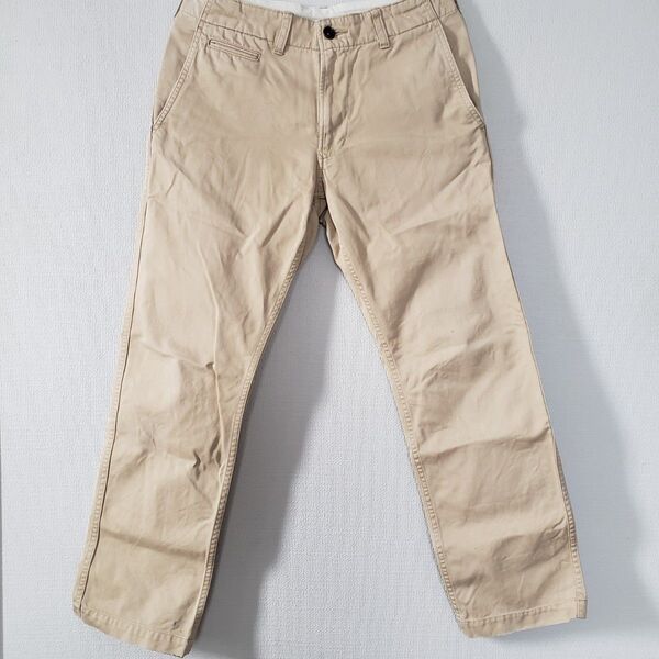 UNIQLO レギュラーフィットチノパン W73 ベージュ 324-066970
