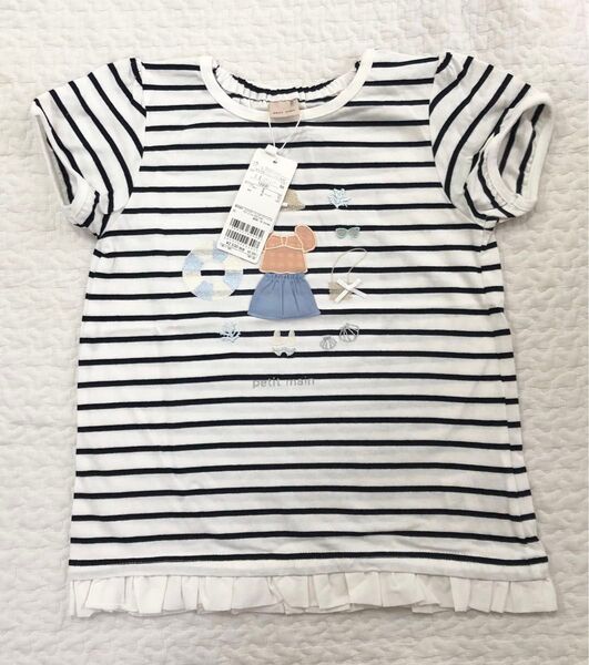 プティマイン ビーチモチーフ半袖Tシャツ 130