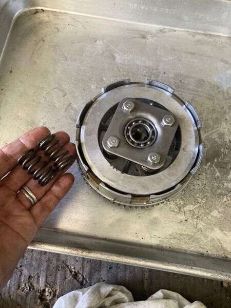 美品 NSR50 純正3枚 クラッチ ASSY NS50F NS-1 MBX50 廃盤後期リテーナー 強化スプリング 付