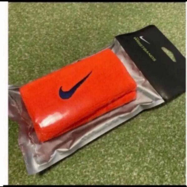 オレンジ NIKE ナイキ ワイド リストバンド ロング 両手 両腕用