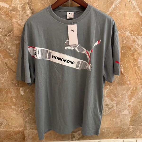 新品未使用 香港限定 PUMA プーマ Tシャツ グリーン L