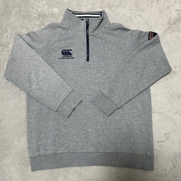 カンタベリーCanterbury ハーフジップ ウェア スウェットトレーナー グレー L ラグビー