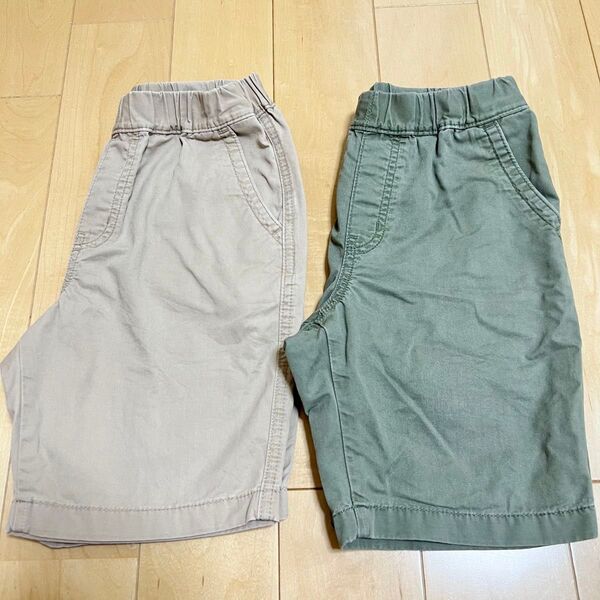 ユニクロ イージーショートパンツ 120 カーキベージュ
